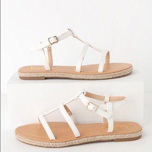 NEVER USED White Gladiator Sandals